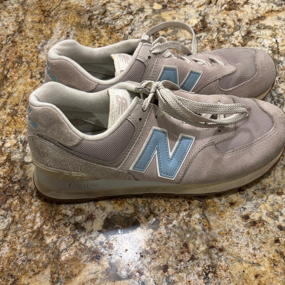 New Balance 574 Women's Gray and Blue Sneakers